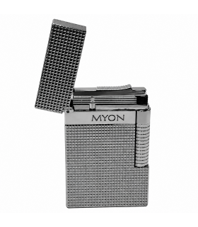 Accendino MYON PARIS BRASS Silver Square ARGENTO QUADRATO IN UNA ELEGANTE SCATOLA DA REGALO