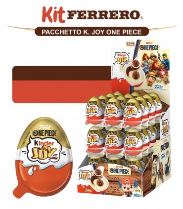 KINDER JOY CON SORPRESA ONE PIECE EXPO 36 PZ. (IN PRENOTAZIONE C/O FINE SETTEMBRE)