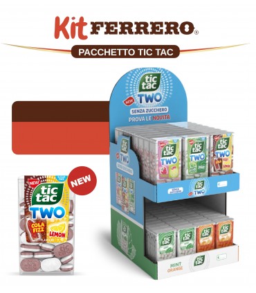 FERRERO TIC TAC EXPO DA BANCO 72PZ. ASSORTITI IN PRENOTAZIONE C/O META' SETTEMBRE