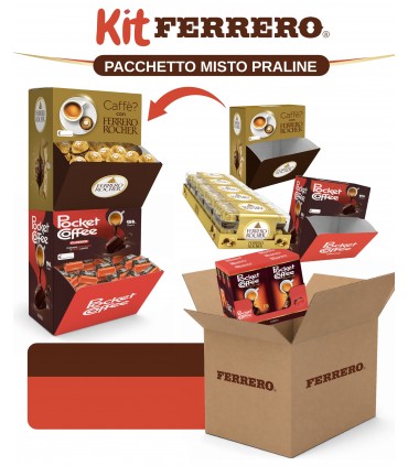 PRALINE SFUSE FERRERO ROCHER 16PZ(5CF)+POCKET COFFEE 18PZ(6CF) TOT PZ.188 + EXPO A BOCCA DI LUPO(IN PRENOTAZIONE)