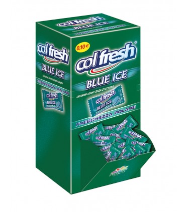 CHEWING GUM COLFRESH BLUE ICE FRESCHEZZA POLARE SENZA ZUCCHERO EXPO A BOCCA DI LUPO DA 200 PZ.