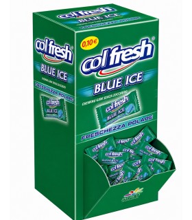 CHEWING GUM COLFRESH BLUE ICE FRESCHEZZA POLARE SENZA ZUCCHERO EXPO A BOCCA DI LUPO DA 200 PZ.