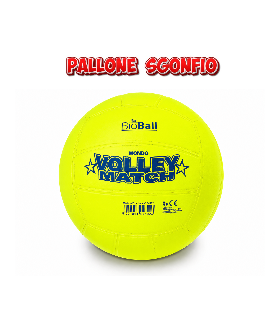 PALLONE SGONFIO IN PLASTICA BIO VOLLEY MATCH GIALLO FLUO DIAM. 216 MM