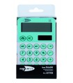CALCOLATRICE TASCABILE A 12 CIFRE MIS12x7.5 CM TASTI IN GOMMA, DOPPIA ALIMENTAZIONE (SOLARE E BATTERIA),