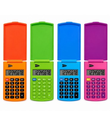 Calcolatrice Niji tascabile 8 Cifre misura 6x10 cm con autospegnimento batteria inclusa