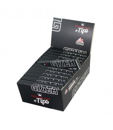 Cartina Gizeh KS Slim Black + Filtri in Carta con chiusura Magnetica conf. 26 blocchetti