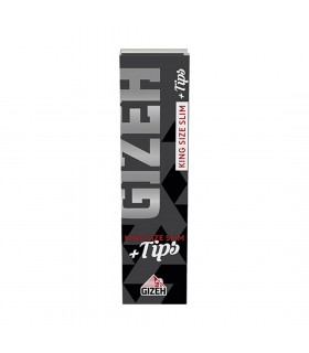 Cartina Gizeh KS Slim Black + Filtri in Carta con chiusura Magnetica conf. 26 blocchetti