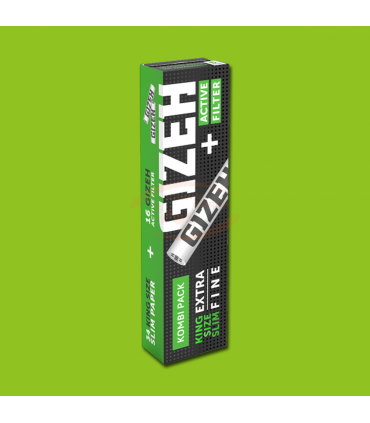 Cartina GIZEH EXTRA FINE NERO KS SLIM+ACTIVE 16 CONF.16 PZ