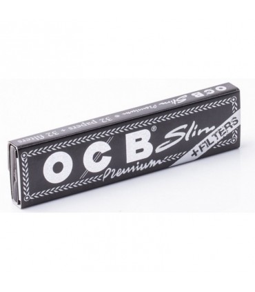 Cartina OCB lunga Nera Slim + Filtri conf. 32 libretti