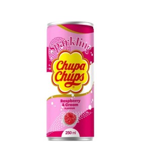 BEVANDA CHUPA CHUPS SPARKLING GUSTO LAMPONE e crema 250ml CARTONE 12 PZ.