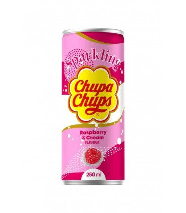 BEVANDA CHUPA CHUPS SPARKLING GUSTO LAMPONE e crema 250ml CARTONE 12 PZ.