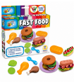 PLASTIART FAST FOOD 3 SALSICCIOTTI DA 20GR CON PIATTO E FORCHETTA 4 STAMPINI