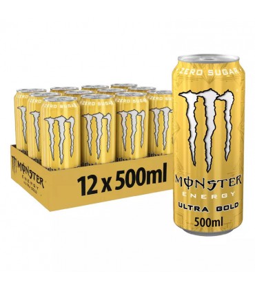 Bevanda Monster Energy ULTRA GOLD Lattina da 500ml CARTONE DA 12 PZ.