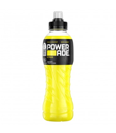 BEVANDA isotonica Powerade citrus sport drink,soluzione di carboidrati e elettroliti bottiglia DA 500ML conf.6 PZ
