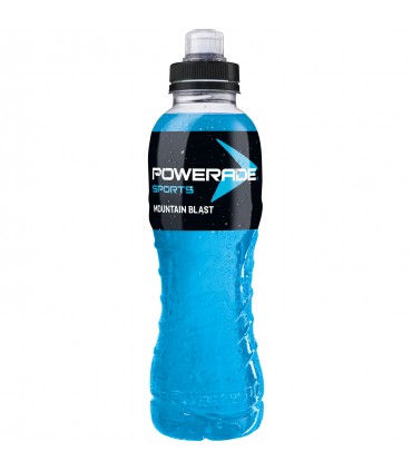 BEVANDA isotonica Powerade Mountain Blast Sport Drink,soluzione di carboidrati e elettroliti bottiglia DA 500ML conf.6 PZ