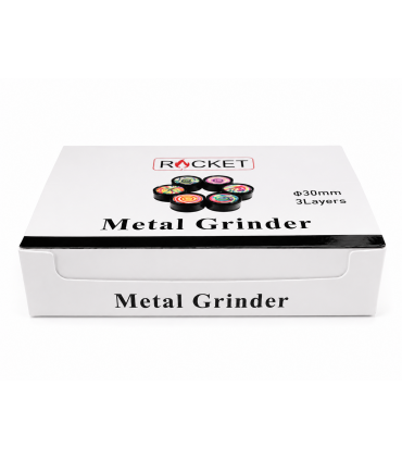 GRINDER ROCKET TRITATABACCO DIAMETRO 30 MM. 3 PARTI IN METALLO CONF. DA 12 PZ.