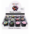 GRINDER ROCKET TRITATABACCO DIAMETRO 30 MM. 3 PARTI IN METALLO CONF. DA 12 PZ.