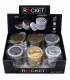 GRINDER ROCKET TRITATABACCO DIAMETRO 40 MM. 3 PARTI IN METALLO + SPATOLA CONF. DA 12 PZ.