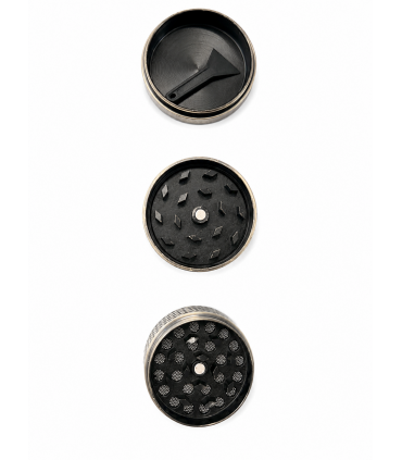 GRINDER ROCKET TRITATABACCO DIAMETRO 40 MM. 3 PARTI IN METALLO + SPATOLA CONF. DA 12 PZ.
