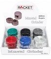 GRINDER ROCKET TRITATABACCO DIAMETRO 40 MM. 3 PARTI IN METALLO + SPATOLA CONF. DA 12 PZ.