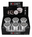 GRINDER ROCKET TRITATABACCO DIAMETRO 40 MM. 3 PARTI IN METALLO + SPATOLA CONF. DA 12 PZ.