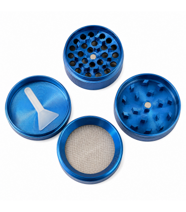 GRINDER ROCKET TRITATABACCO DIAMETRO 40 MM. 4 PARTI IN METALLO + SPATOLA  CONF. DA 12 PZ.