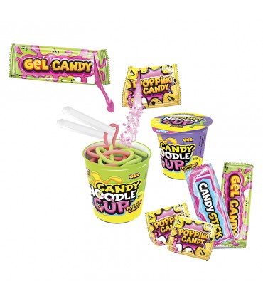 CARAMELLE GOMMOSE A FORMA DI SPAGHETTI NOODLE JOHNY BEE 55G EXPO  12 PZ.