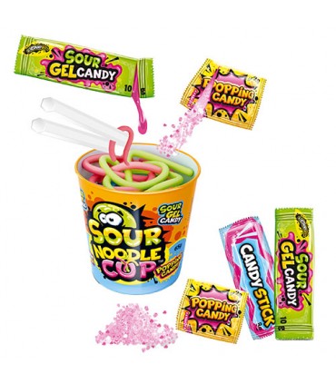 CARAMELLA GOMMOSE E LIQUIDE NOODLE CUP DA 65G EXPO DA 24PZ