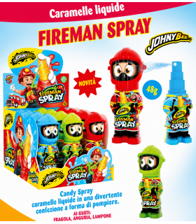 FIREMAN SPRAY JOYGUM con caramelle LIQUIDE DA 48GR. EXPO 12 PZ.