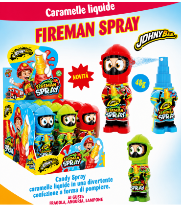 FIREMAN SPRAY JOYGUM con caramelle LIQUIDE DA 48GR. EXPO 12 PZ.