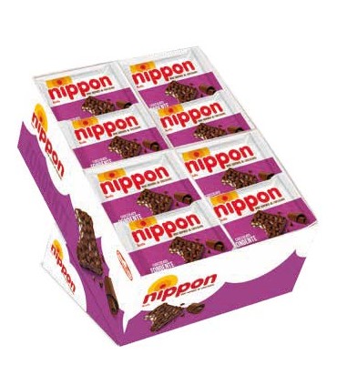NIPPON L'ORIGINALE RISO SOFFIATO AL CIOCCOLATO FONDENTE DA 12GR CONF.48PZ SCADENZA (28/09/2026)