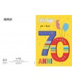 Biglietto MARPIMAR BUON COMPLEANNO 60 ANNI CON FOIL OLOGRAFICO CONF.6 PZ.