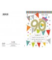 Biglietti MARPIMAR Buon Compleanno 90 ANNI CON APPLICAZIONI IN 3D Conf. 6 pz.