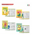 4 Libri marpimar da Colorare con copertina plastificata E VERNICE UV  da 16 Pagine assortiti come in foto