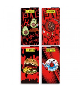 Cartina Clipper LUNGA PREMIUM DIABOLIC FRUITS + FILTRI IN CARTA conf.12 libretti da 32 cartine + 32 filtri CON 4 GRAFICHE