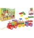 TRENINO DI COSTRUZIONI IN LEGNO TRAINABILE GLOBO GIOCHI L.35 CM PZ.16