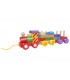 TRENINO DI COSTRUZIONI IN LEGNO TRAINABILE GLOBO GIOCHI L.35 CM PZ.16