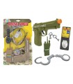 SET POLICE PISTOLA CON ACCESSORI GLOBO GIOCHI DISPONIBILE IN 2 MODELLI