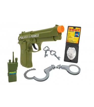 SET POLICE PISTOLA CON ACCESSORI GLOBO GIOCHI DISPONIBILE IN 2 MODELLI