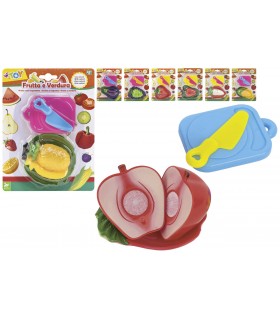set frutta e verdura con tagliere globo giochi in velcro