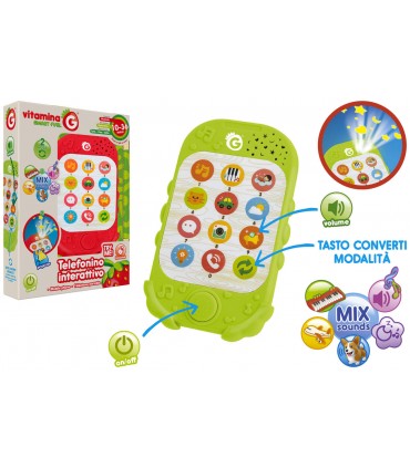 TELEFONO CELLULARE CON LUCI E SUONI TRY ME GLOBO GIOCHI DISPONIBILE IN 2 COLORI