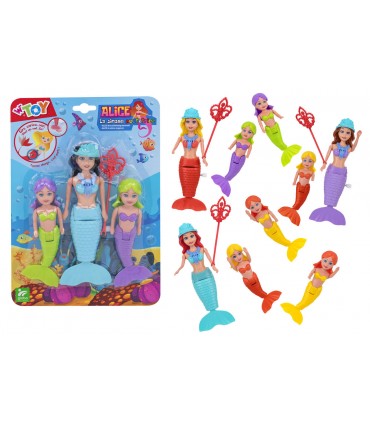 SIRENETTA A MOLLA GLOBO GIOCHI CON ACCESSORI DISPONIBILE IN 4 COLORI