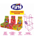 EXPO IN METALLO 3 RIPIANI FINI ASSORTITO CON 1ROLLER ANGURIA 1 ROLLER MIX 1 ROLLER FRAGOLA TOT 108PZ