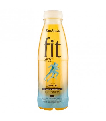 BEVANDA SANATTIVA FIT SPORT ISOTONICA CON SALI MINERALI GUSTO ARANCIA BOTTIGLIA PET DA 500ML CONF. 6 PZ.