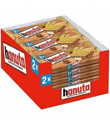 FERRERO HANUTA WAFER RIPIENO DI CREMA ALLA NOCCIOLA 44G CONF. 18 PZ.