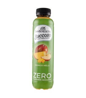BEVANDA SUCCO DI FRUTTA SUCCOSO SAN BENEDETTO ZERO ZUCCHERI AGGIUNTI MANGO E MELA BOTTIGLIA IN PET DA 400ML CONF.DA12PZ
