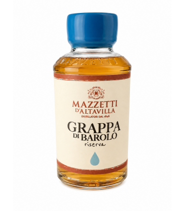 GRAPPA DI BAROLO RISERVA MAZZETTI D'ALTAVILLA  43° BOTTIGLIA IN VETRO DA 10CL