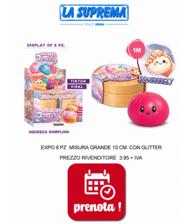 SQUEEZA DUMPLING MORBIDO CON GLITTER CONF.8PZ DA COLLEZIONE  STA CONQUISTANDO I SOCIAL IN PRENOTAZIONE C/O SETTIMANA PROSSIMA