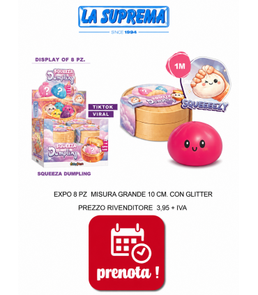 SQUEEZA DUMPLING MORBIDO CON GLITTER CONF.8PZ DA COLLEZIONE  STA CONQUISTANDO I SOCIAL IN PRENOTAZIONE C/O SETTIMANA PROSSIMA