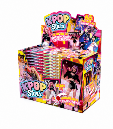KPOP STARS CARTE COLLEZIONABILI + LOLLIPOP  GUSTO CILIEGIA CONF. 24 BUSTINE